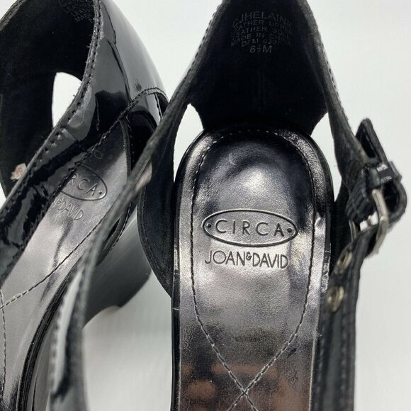 CIRCA Joan & David Black Patent Sandals - Picture 11 of 12